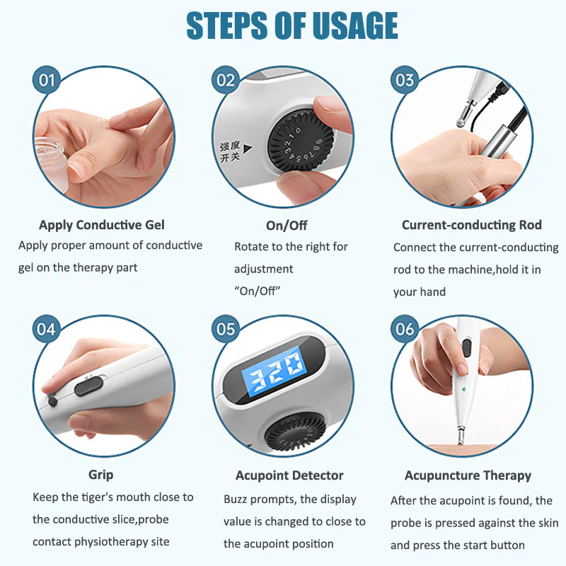 Chinese Acupuncture Meridian Pen Electronic Acupuncture Therapy Pulse Therapy Acupoint Detection LY-508BH - Image 12
