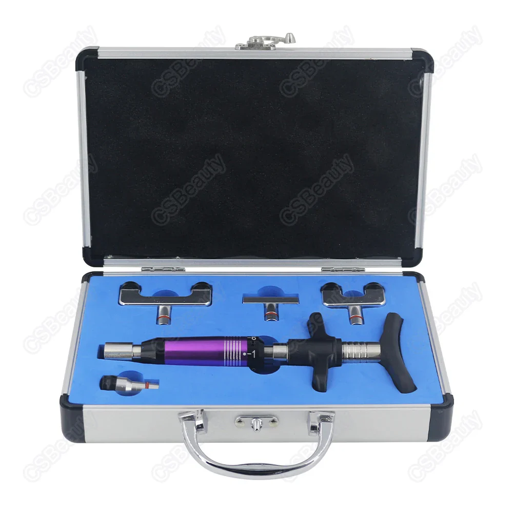 Chiropractic Adjustment Tool Spine 6 Levels 4 Heads Therapy Adjust Vertebration Tools Massager Manual Gun Set - Image 7