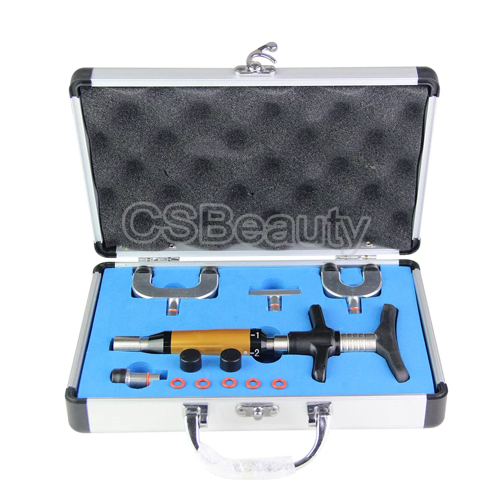 Chiropractic Adjustment Tool Spine 6 Levels 4 Heads Therapy Adjust Vertebration Tools Massager Manual Gun Set - Image 9