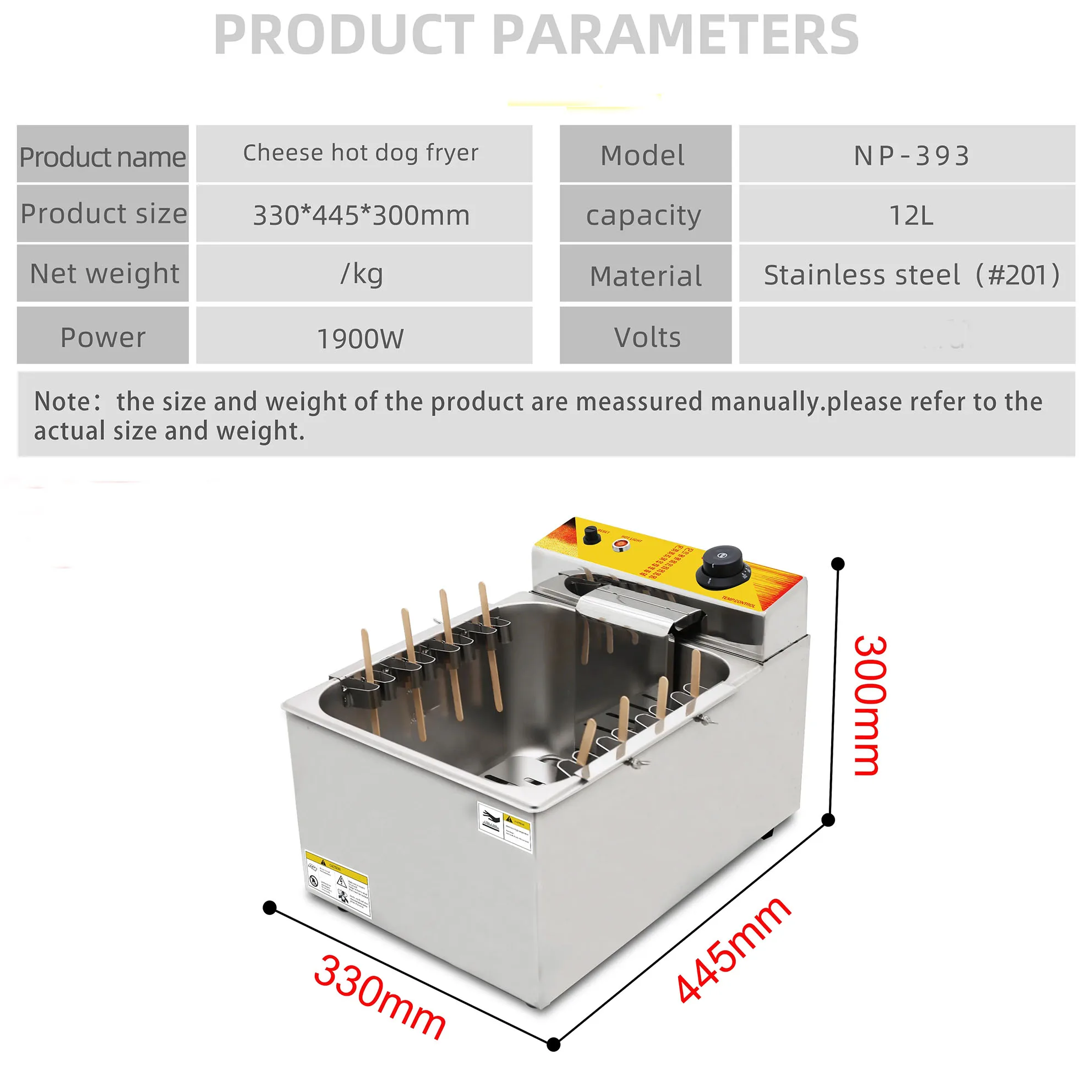 Commercial Automatic Cheese Hot dog Sticks Fryer 12L Large Capacity 110V Electric Deep Hot Corn Dog Fryer with stainless steel - Image 4