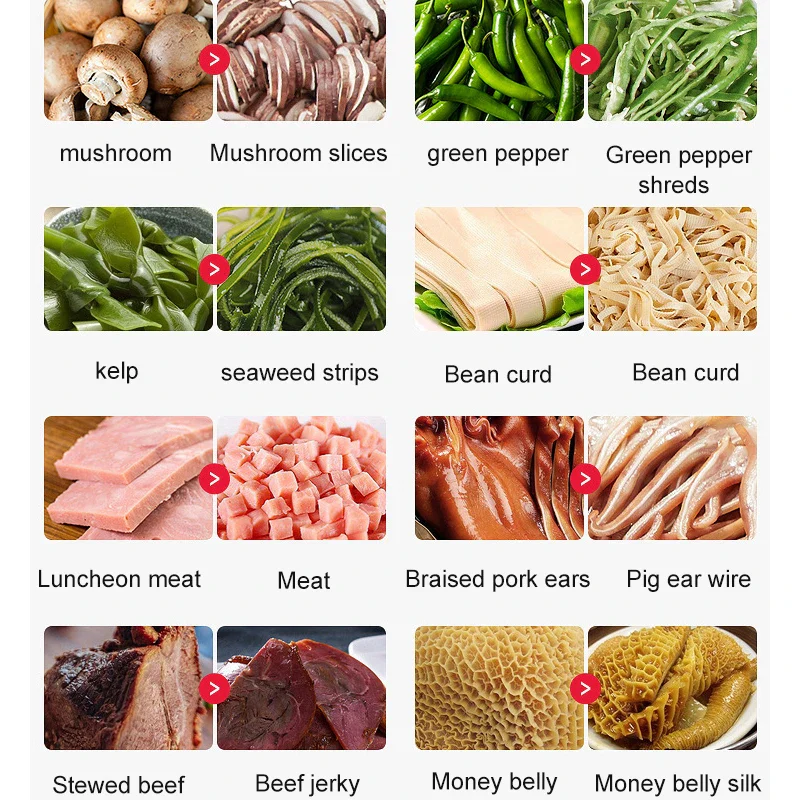 Commercial Electric Meat Slicer Cutter Stainless Steel Automatic Vegetable Cutting Grinder Machine Minced Meat Mincer EU US Plug - Image 4