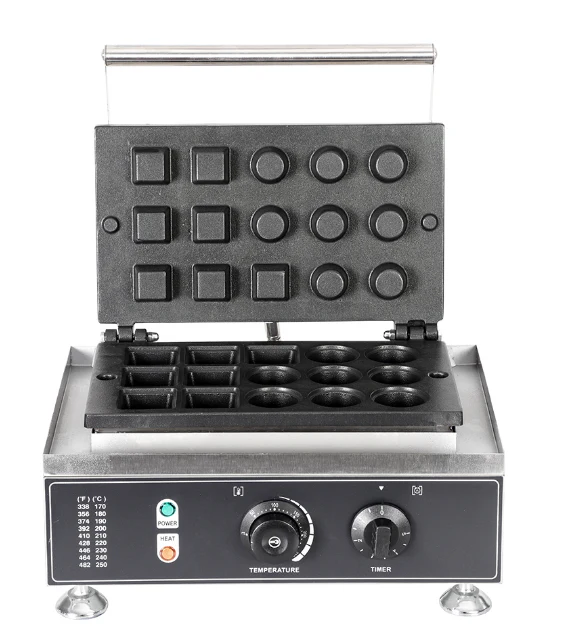 Commercial Nonstick 110v 220v Electric 15pcs Mini Round Pastry Tart Tartlet Pie Shell Machine Maker Iron