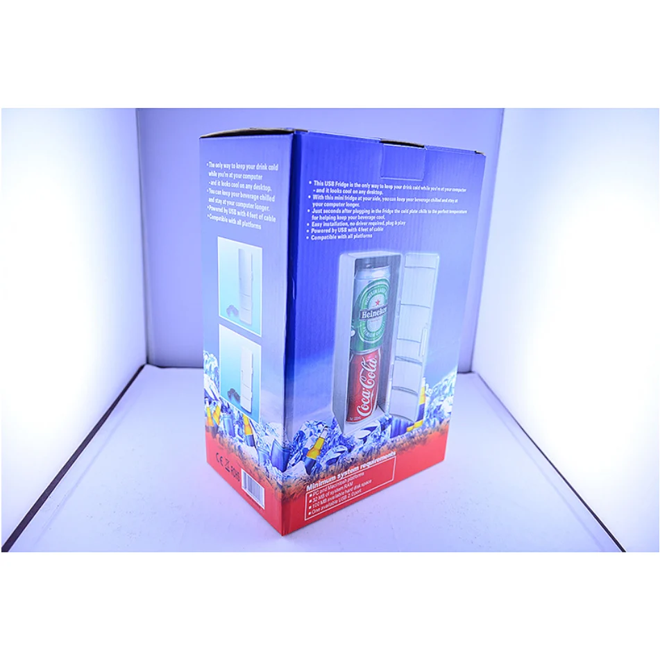 Compact Mini USB Fridge Freezer Cans Drink Beer Cooler Warmer Travel Car Office Use
