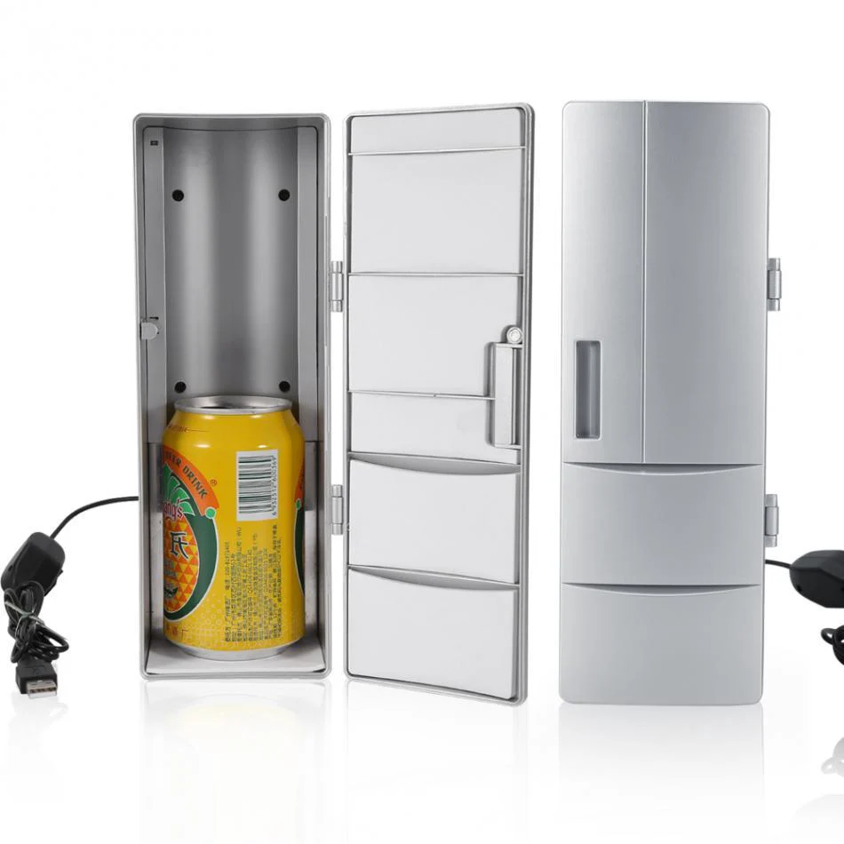 Compact Mini USB Fridge Freezer Cans Drink Beer Cooler Warmer Travel Car Office Use - Image 4