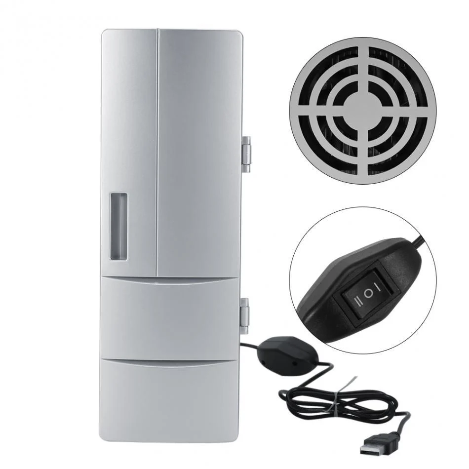 Compact Mini USB Fridge Freezer Cans Drink Beer Cooler Warmer Travel Car Office Use - Image 7