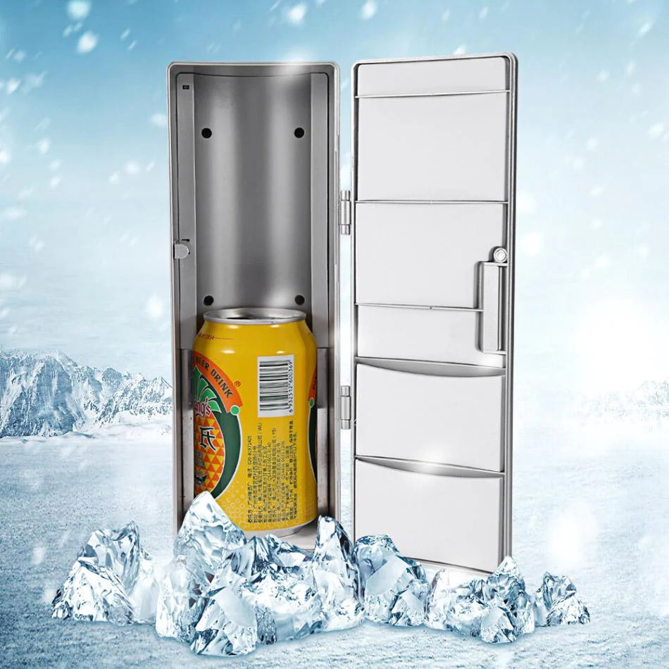 Compact Mini USB Fridge Freezer Cans Drink Beer Cooler Warmer Travel Car Office Use - Image 8