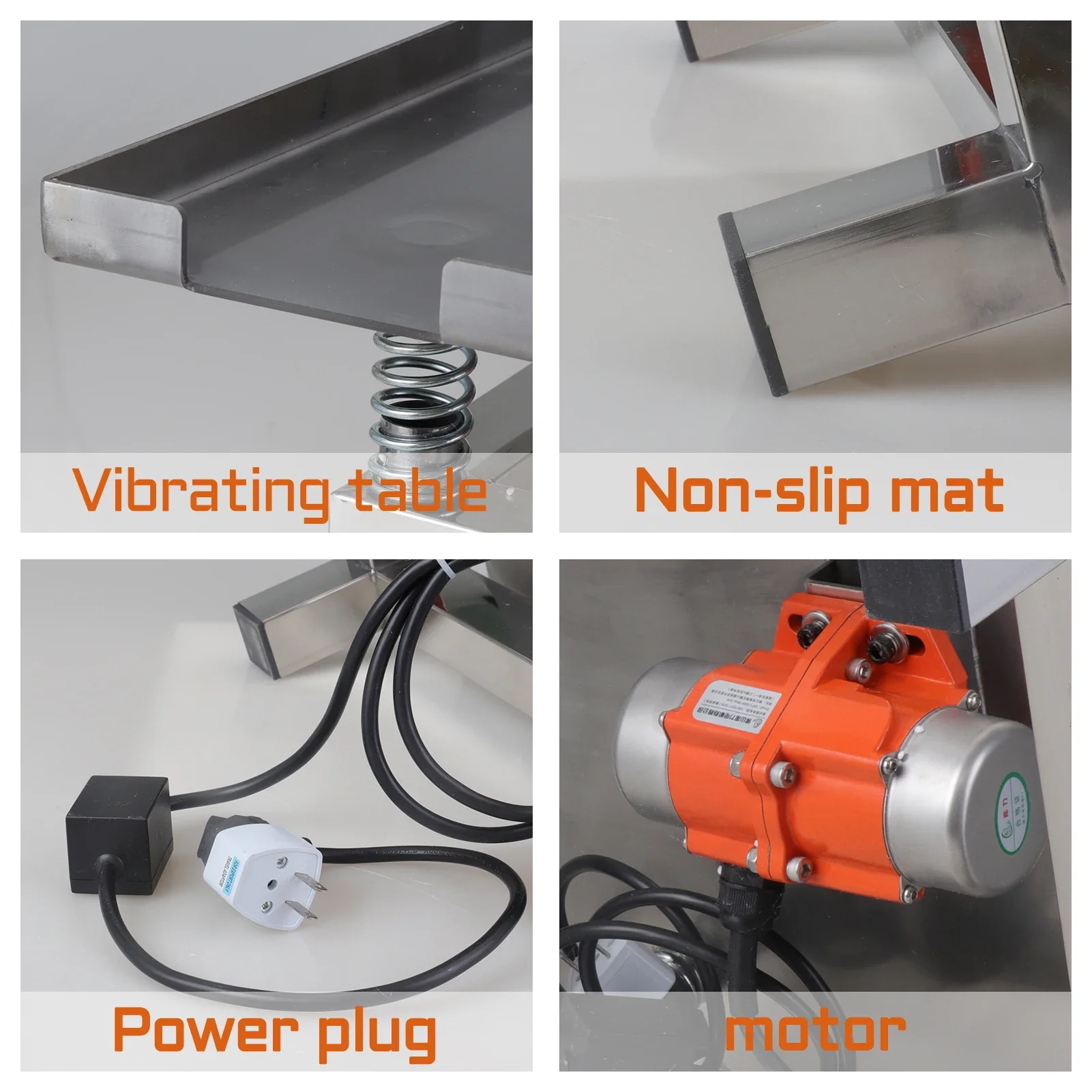 Concrete Vibrating Table Small Vibration Test Bench Test Block Vibration Platform Stainless Steel Mini Vibration Table 50x50cm - Image 3