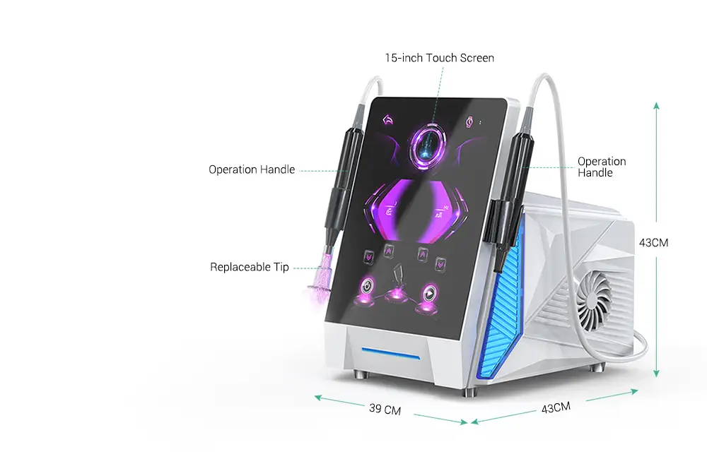 Coolplasmo 12-in-1 Cold and Hot Plasma Beauty Machine for Acne Treatment, Hair Scalp Care, Wrinkle Removal, Scar Reduction, Skin Rejuvenation with 12 Replaceable Tips and 15-Inch Touch Screen - Image 7