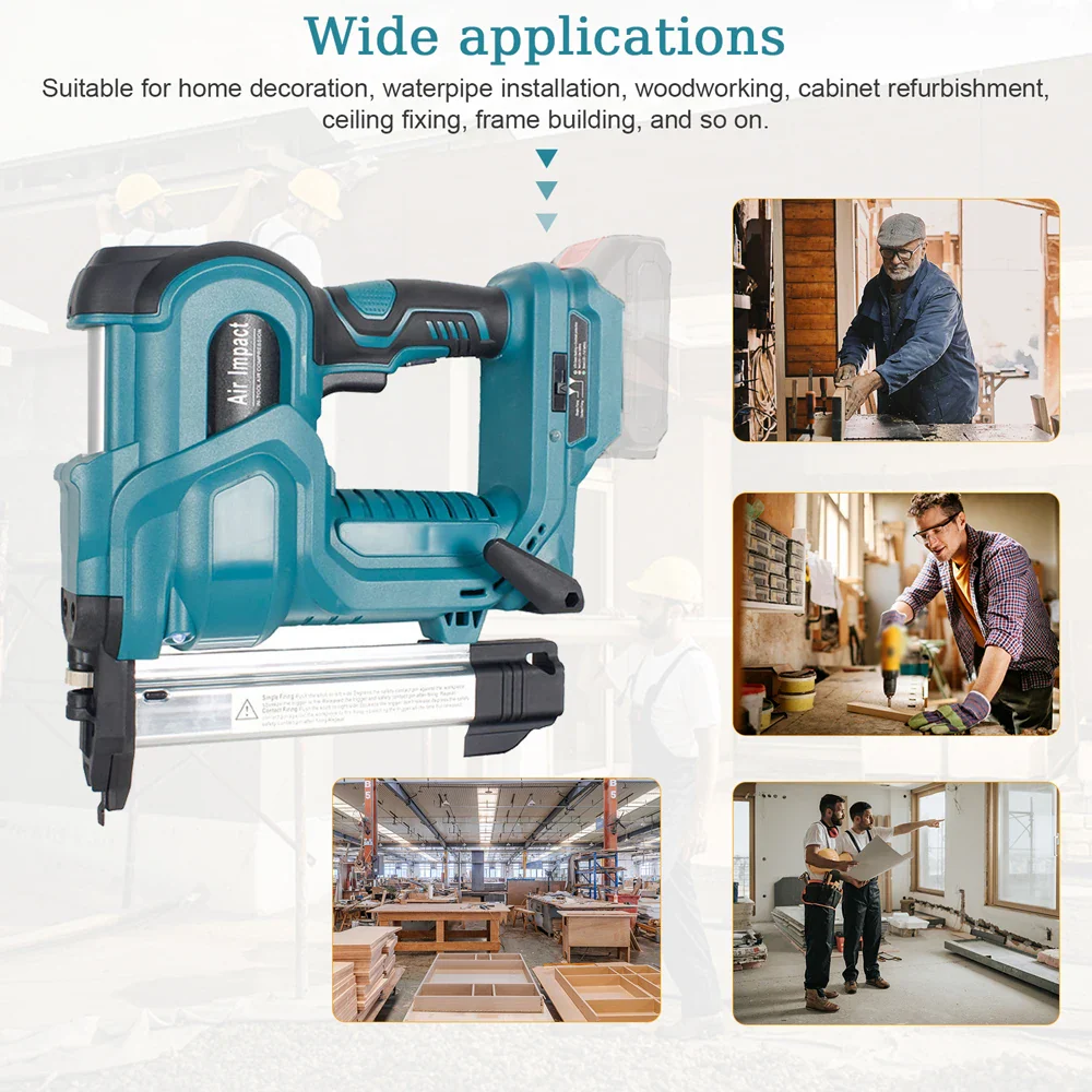 Cordless Nailing Machine Electric Stapler with 200pcs 32mm and 200pcs 50mm Nails For Makita Lithium Battery Electric Nailing Gun - Image 5