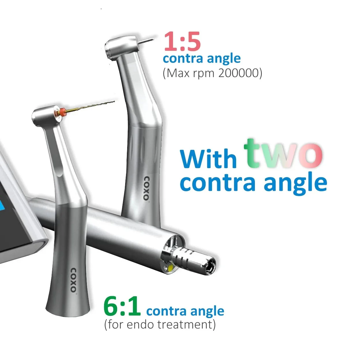COXO SOCO C-PUMA Master Dental Electrical motor 2 In1 With Light Touch Screen Internal Water Channel Spray Handle 6: 1 Brushless - Image 5