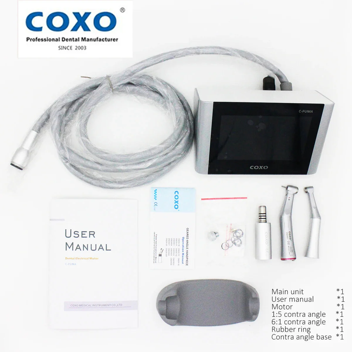 COXO SOCO C-PUMA Master Dental Electrical motor 2 In1 With Light Touch Screen Internal Water Channel Spray Handle 6: 1 Brushless - Image 6