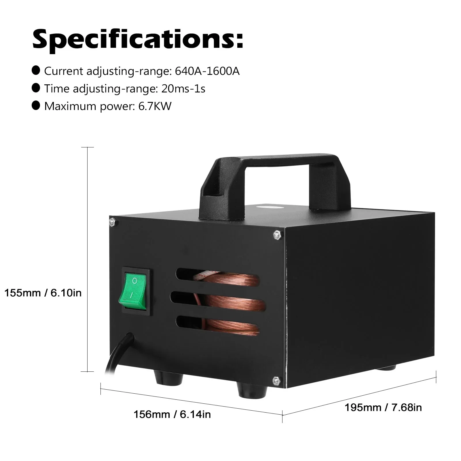 CX4500 Microcomputer Spot Welding Machine Set 20ms-1s Time Adjustable 640-1600A Current Adjustment for 0.25mm Nickel-clad Steel - Image 4
