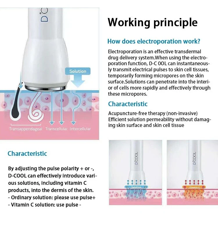 Dcryo Electroporation Facial Machine Cryotherapy Device  LED Light Therapy for Facial Tightening Skin Rejuvenation - Image 4