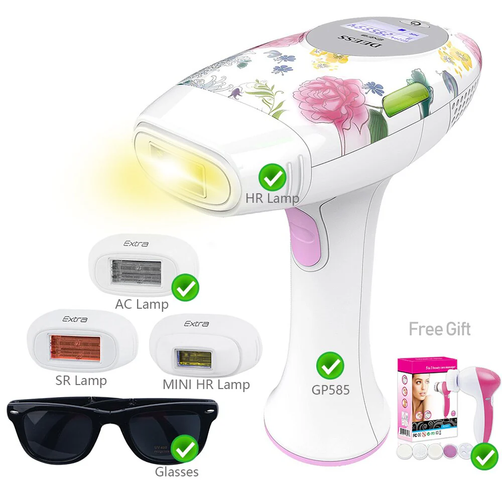 DEESS GP585 3 In 1 Speed-Up Version Permanent Hair Removal Laser Epilator Beauty Kit Series Acne Clear Skin Rejuvenation for face body - Image 9
