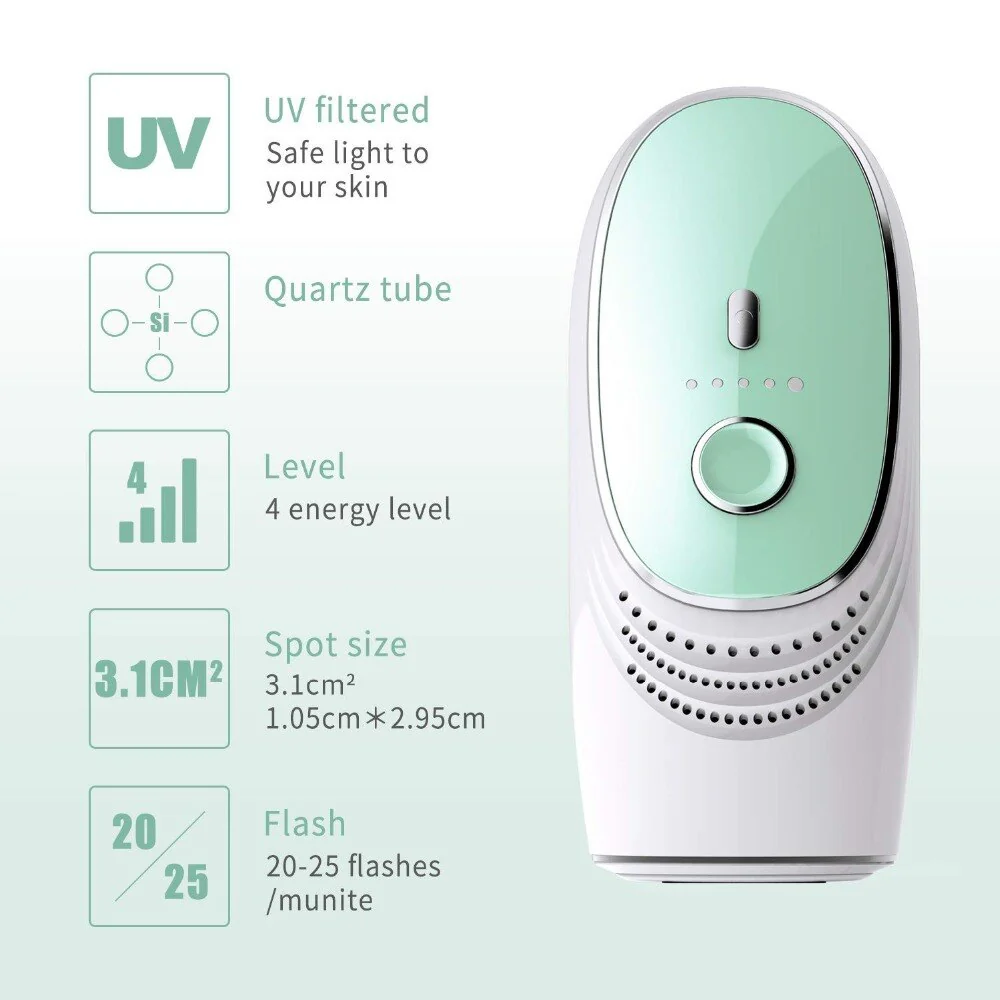 DEESS GP588 350000 pulsed IPL Hair Removal Device depilador a laser Permanent Hair Removal Painless Armpit Bikini Body Trimmer - Image 5