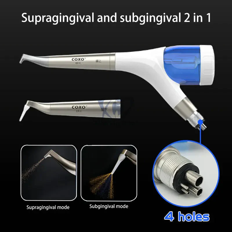 Dental Air Polishing Prophy Jet Coxo Teeth Polishing Sandblaster 2/ 4 Holes Air Polisher Handpiece Airflow/Sandblasting Machine - Image 10