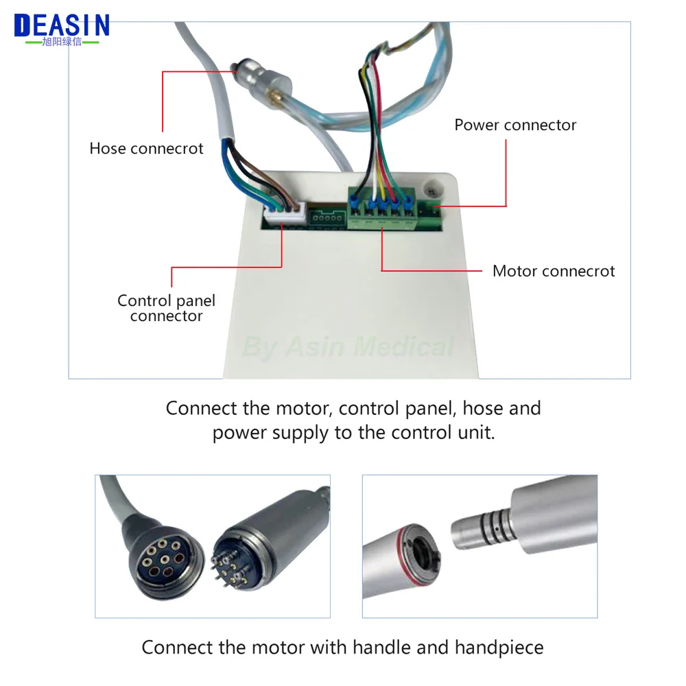 Dental Electric Motor Professional LED Brushless Micromotor Portable Dentist Equipment Dentistry Tool for Fiber Optic 1:1 1:5 - Image 3