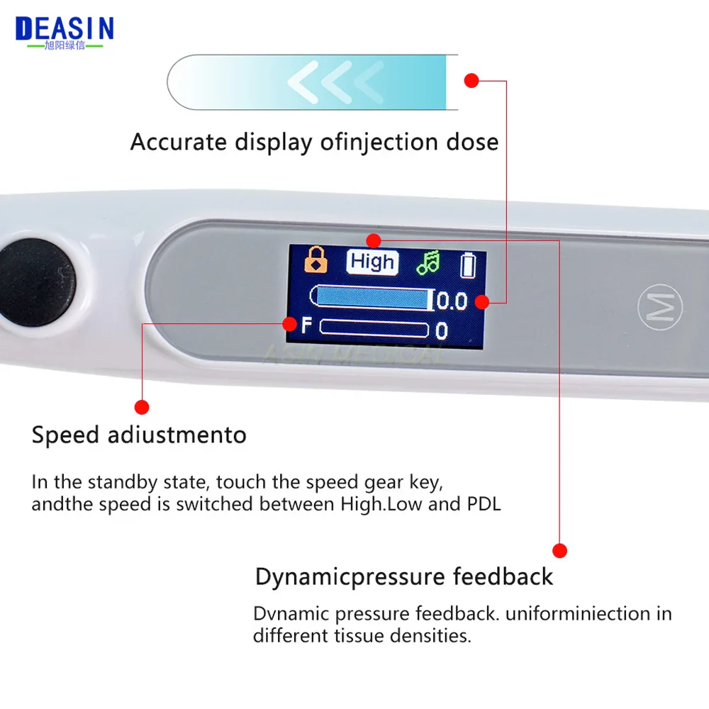 Dental Oral Anesthesia Injector Portable Painless Wireless Local Anesthesia with Operable LCD Display Chargeable & suction back - Image 2