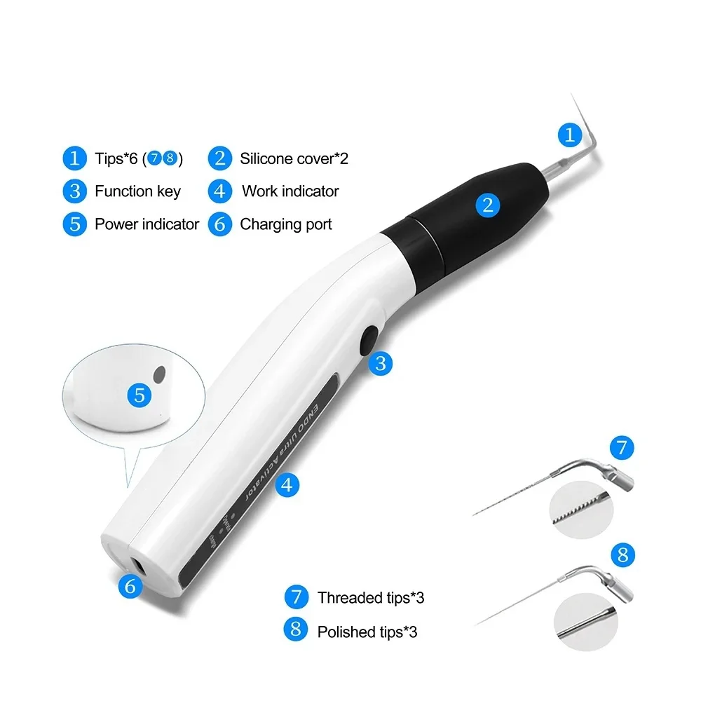 Dental Wireless Ultrasonic Activator Endo Ultra Activator Sonic Irrigator Endo Activator for Root Canal Tips Dentistry Tools - Image 5