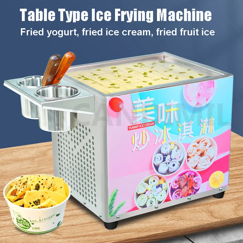 Desktop Household Fried Ice Machine Fried Ice Cream Rolls Making Machine Frying Yogurt Fruit Smoothie Machine - Image 2