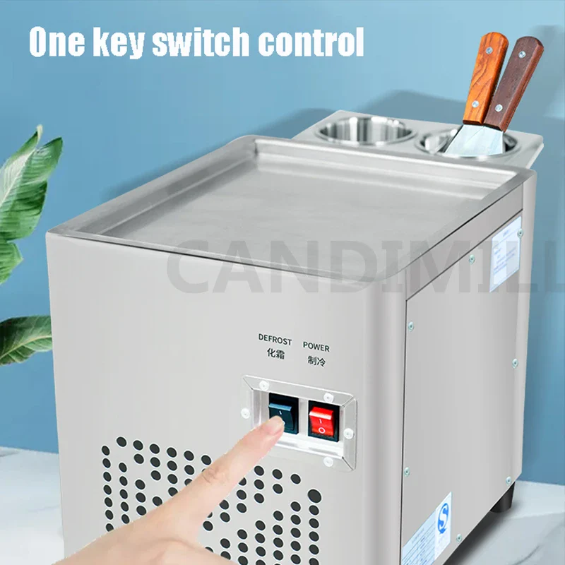 Desktop Household Fried Ice Machine Fried Ice Cream Rolls Making Machine Frying Yogurt Fruit Smoothie Machine - Image 3