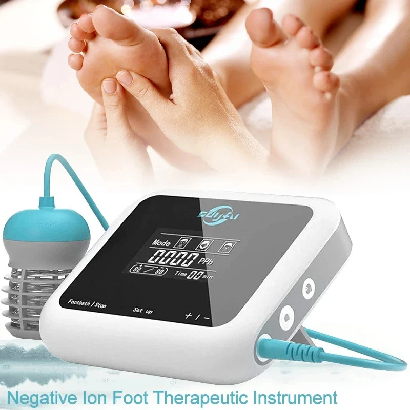 Detox Ionic Cleanse Vibrating Foot Spa Bath Massager Machines Pedicure Ionic Electric Mini FootBath Whirlpool Care Arrays Aqua - Image 2
