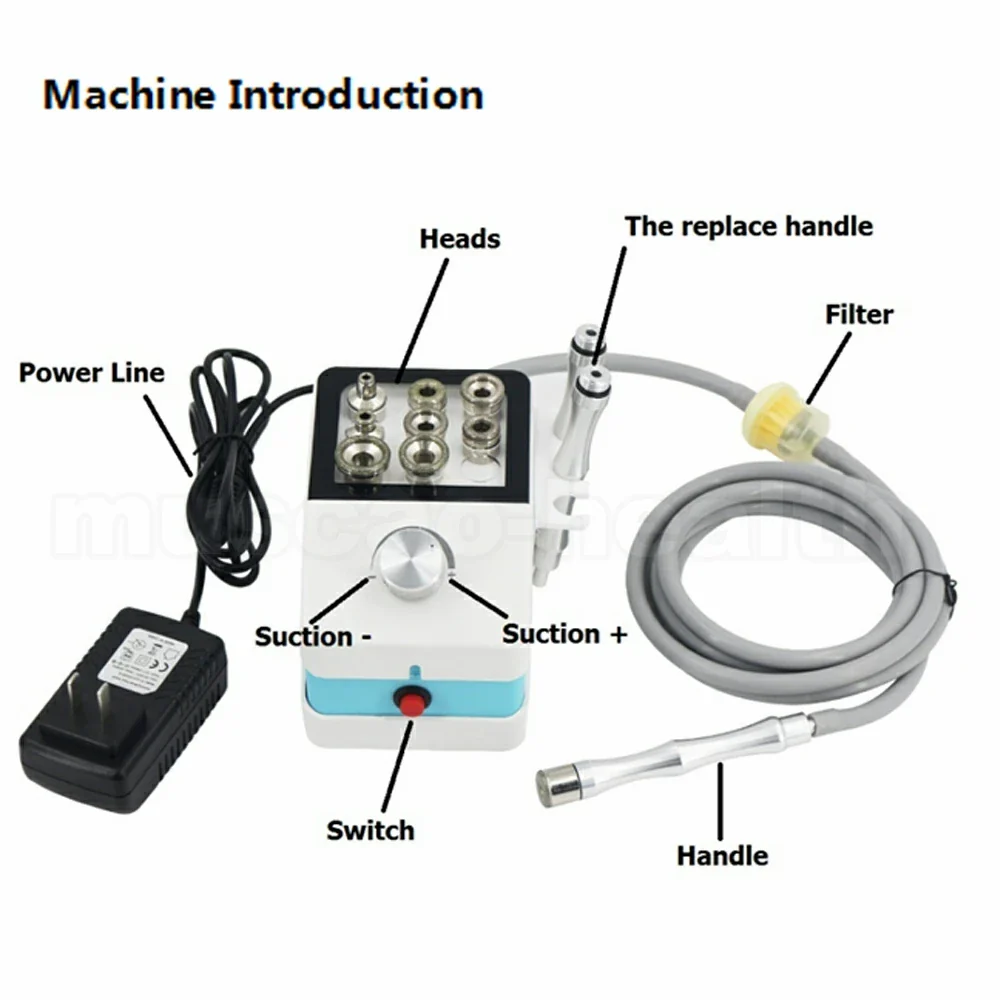 Diamond Microdermabrasion Machine Remove Blackhead Wrinkle Facial Peeling Beauty Devices Suction Power Professional Dermabrasion - Image 4