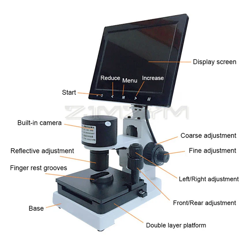Digital Microscope Zoom Nailfold Capillary Microcirculation Detector Blood Microcirculation Analyzer with 7/8/9" Digital Screen - Image 4