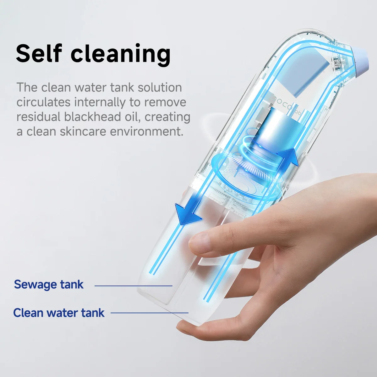 DOCO Micro Bubble Pore Vacuum Cleaner 2.0 Cold and Hot Compress All-around Blackhead Remover Instrument Electric Beauty Device - Image 4