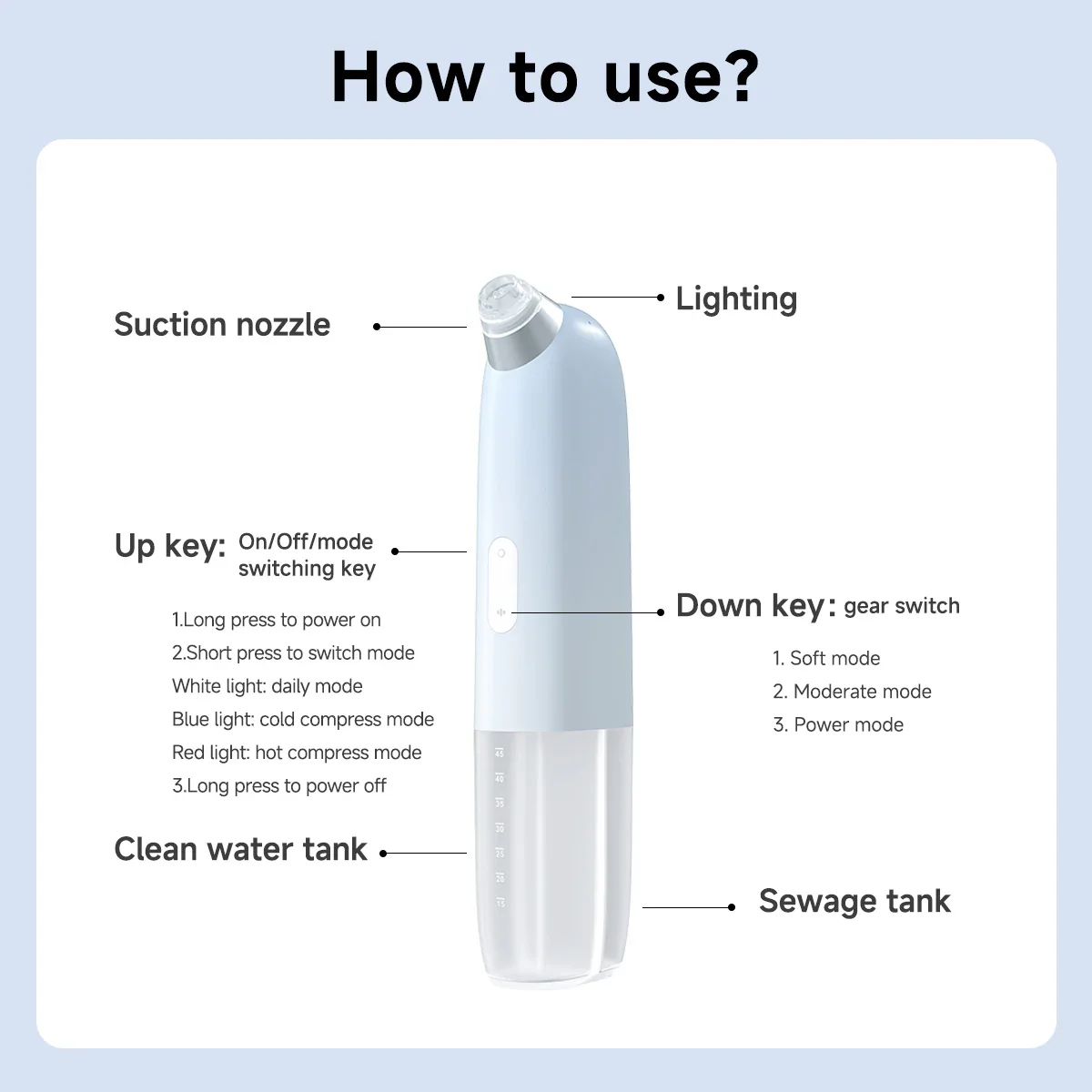 DOCO Micro Bubble Pore Vacuum Cleaner 2.0 Cold and Hot Compress All-around Blackhead Remover Instrument Electric Beauty Device - Image 5
