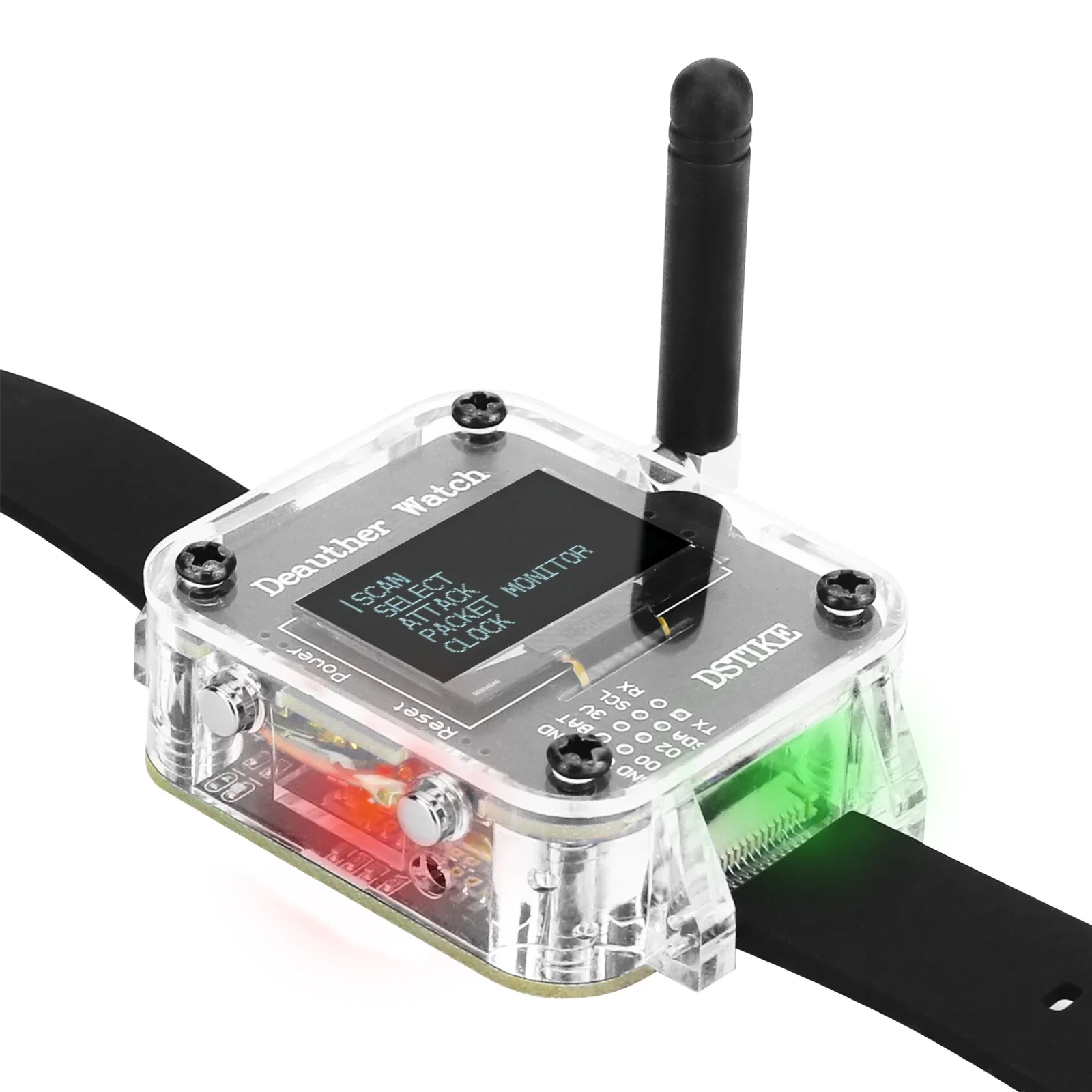 DSTIKE V3S Watch Deauther Rechargeable IoT Security Tester to Test WiFi Networks Deauther ESP8266 - Image 2