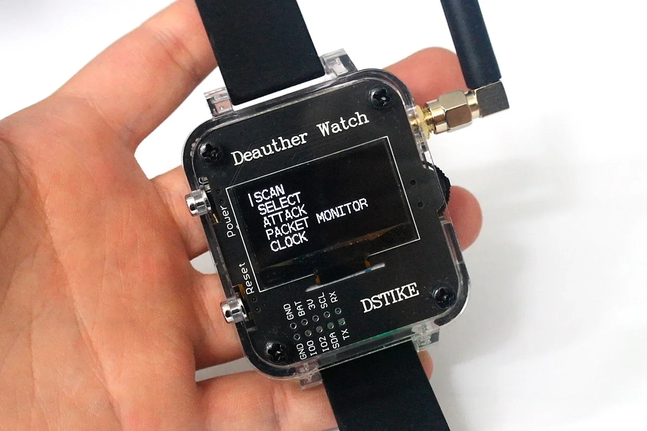 DSTIKE V3S Watch Deauther Rechargeable IoT Security Tester to Test WiFi Networks Deauther ESP8266 - Image 4