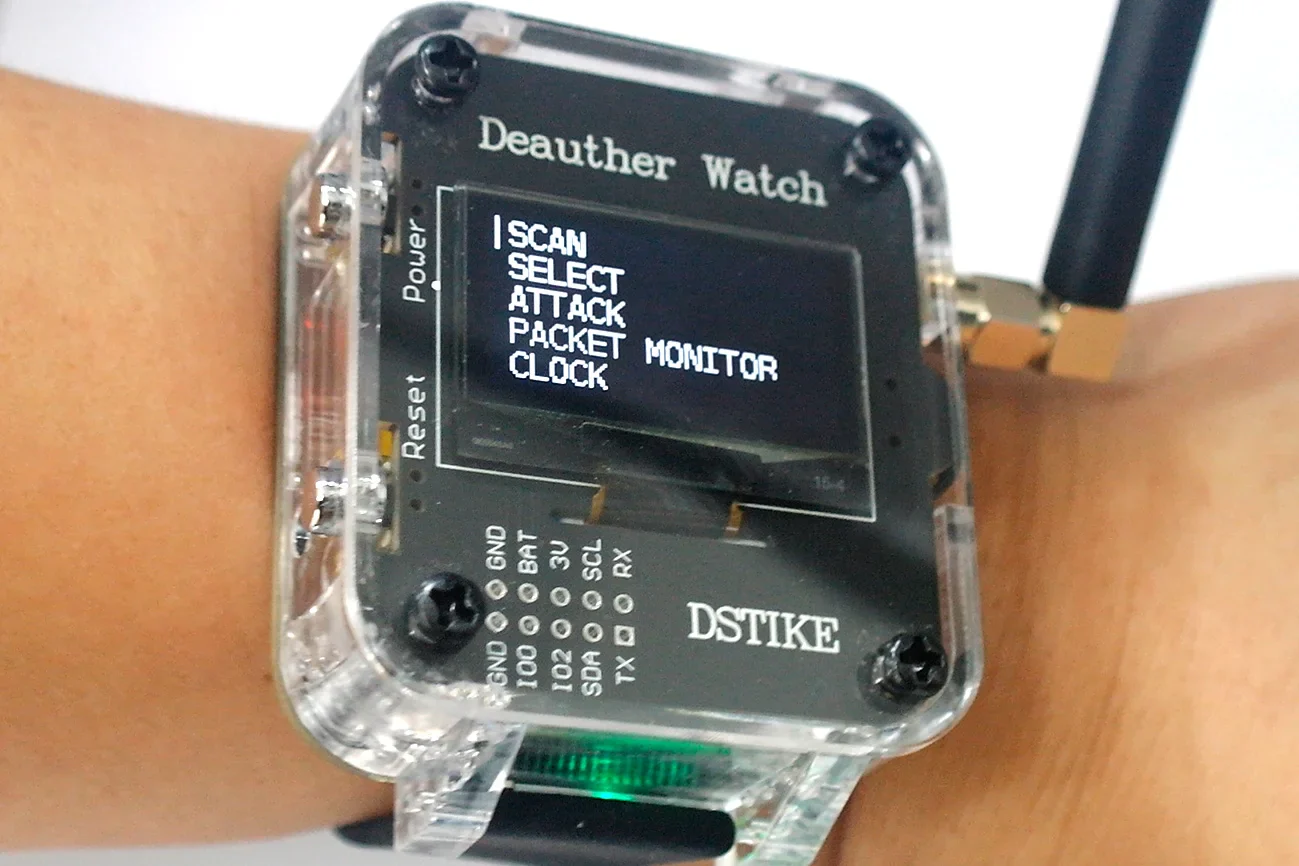 DSTIKE V3S Watch Deauther Rechargeable IoT Security Tester to Test WiFi Networks Deauther ESP8266 - Image 5