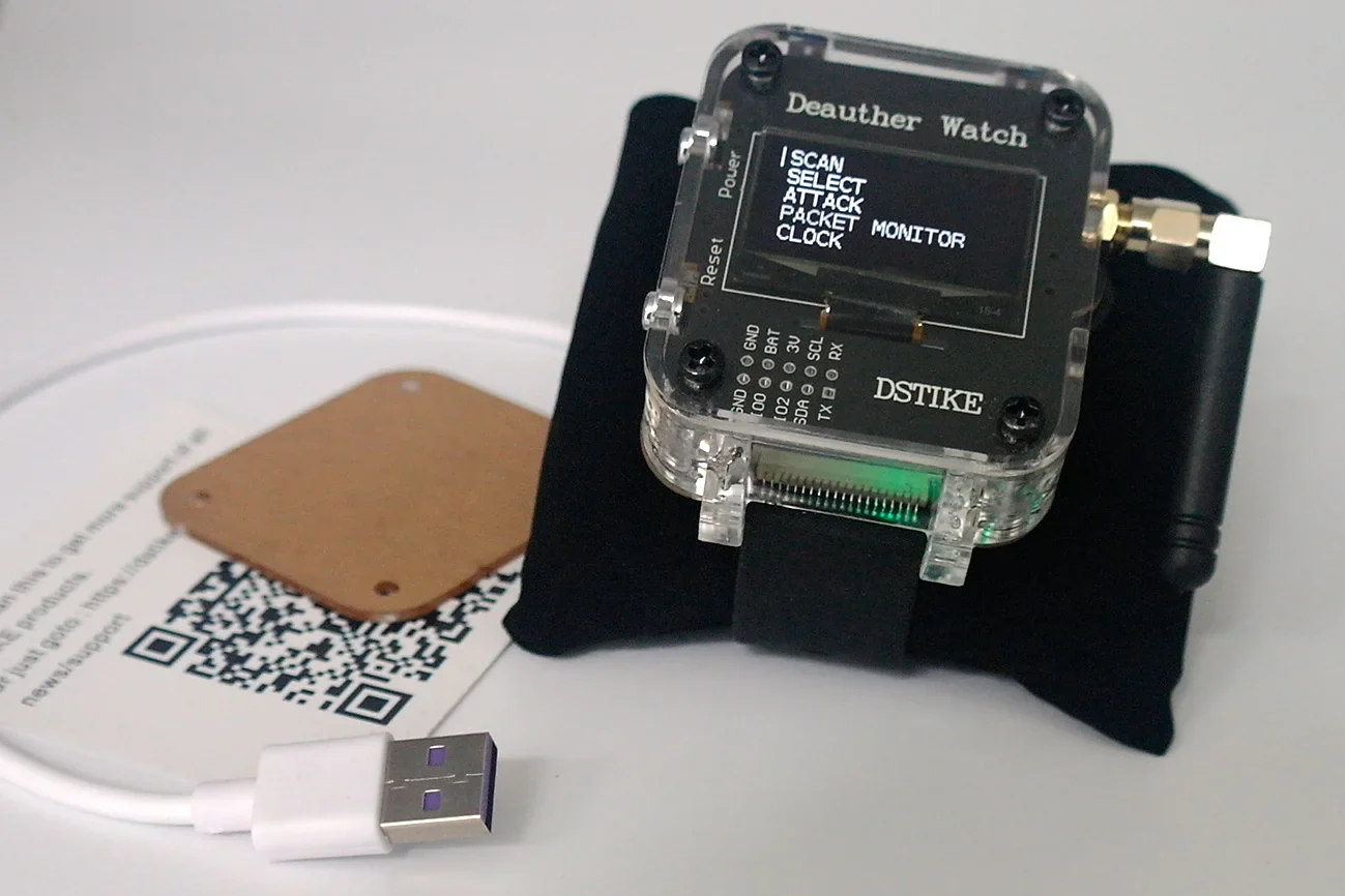 DSTIKE V3S Watch Deauther Rechargeable IoT Security Tester to Test WiFi Networks Deauther ESP8266 - Image 9