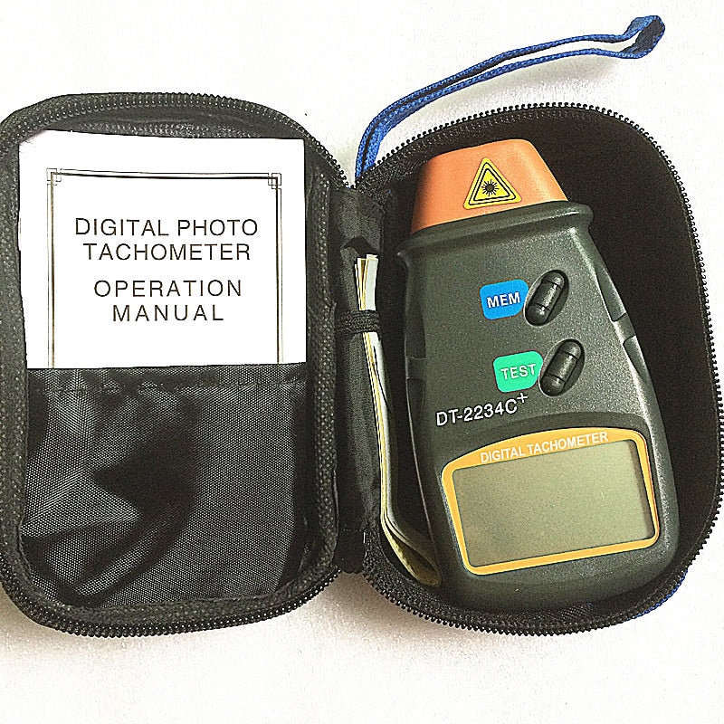 DT-2234C digital engine tachometer speed digital speedometer Digital Laser Photo Tachometer Non Contact Tach speed meter