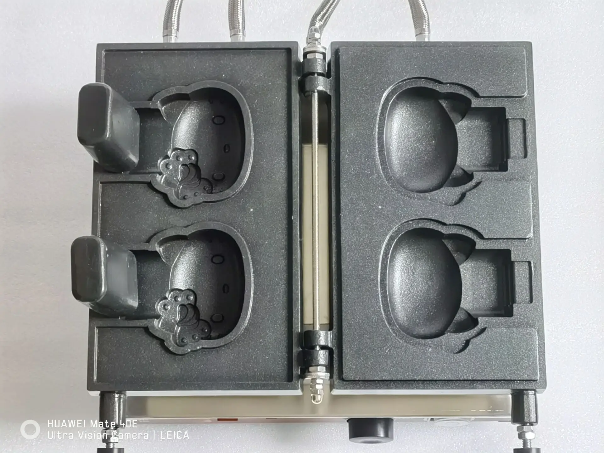 Electric 110v 220v 2pcs Cute Kitty Shaped Waffle Maker Machine Cute Cartoon Waffle Making Machine - Image 3