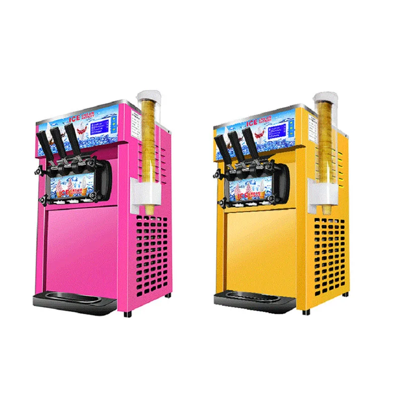 Electric 220/110V Soft Ice Cream Machine with 3 Different Flavors Fruit Freezer Hard Mixing Ice Cream Making Machine - Image 2