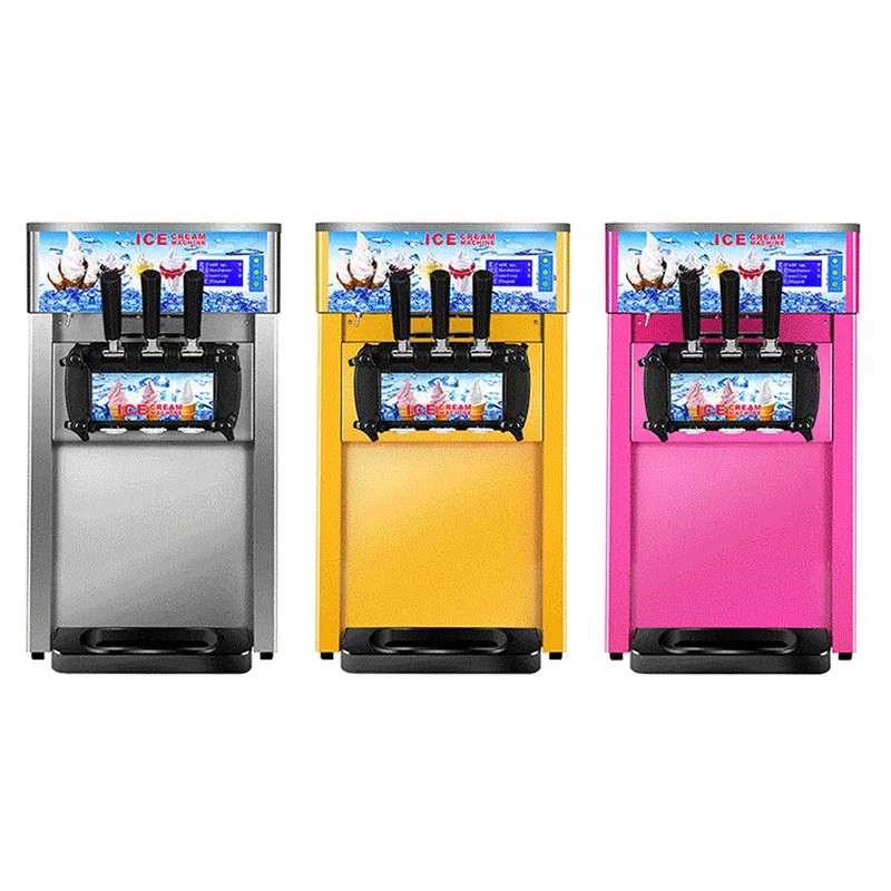 Electric 220/110V Soft Ice Cream Machine with 3 Different Flavors Fruit Freezer Hard Mixing Ice Cream Making Machine - Image 6