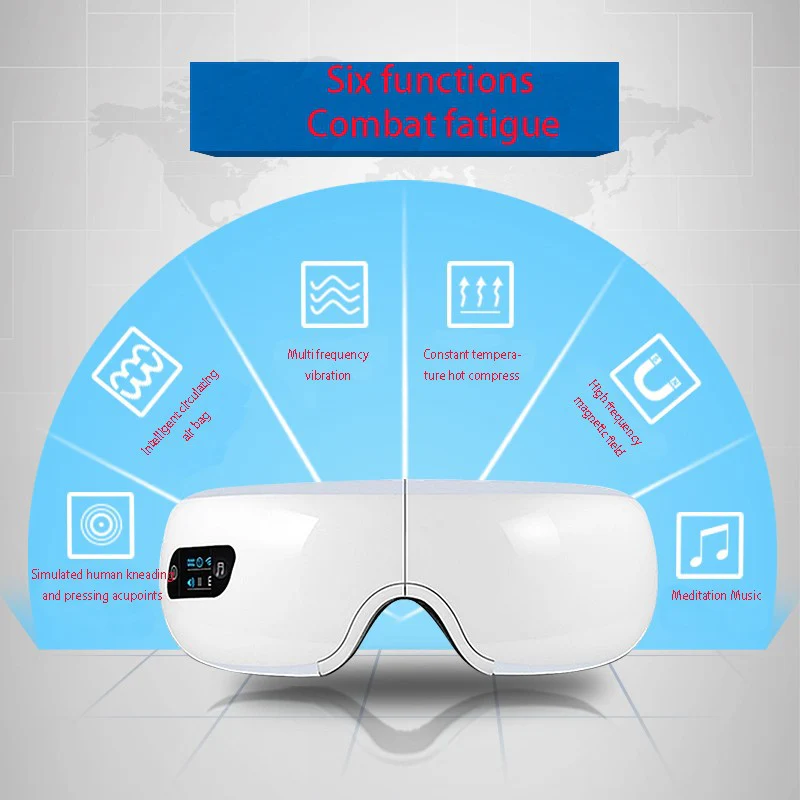 Electric Air Pressure Eye Massager Wireless Music Vibration Magnetic Heating - Image 3