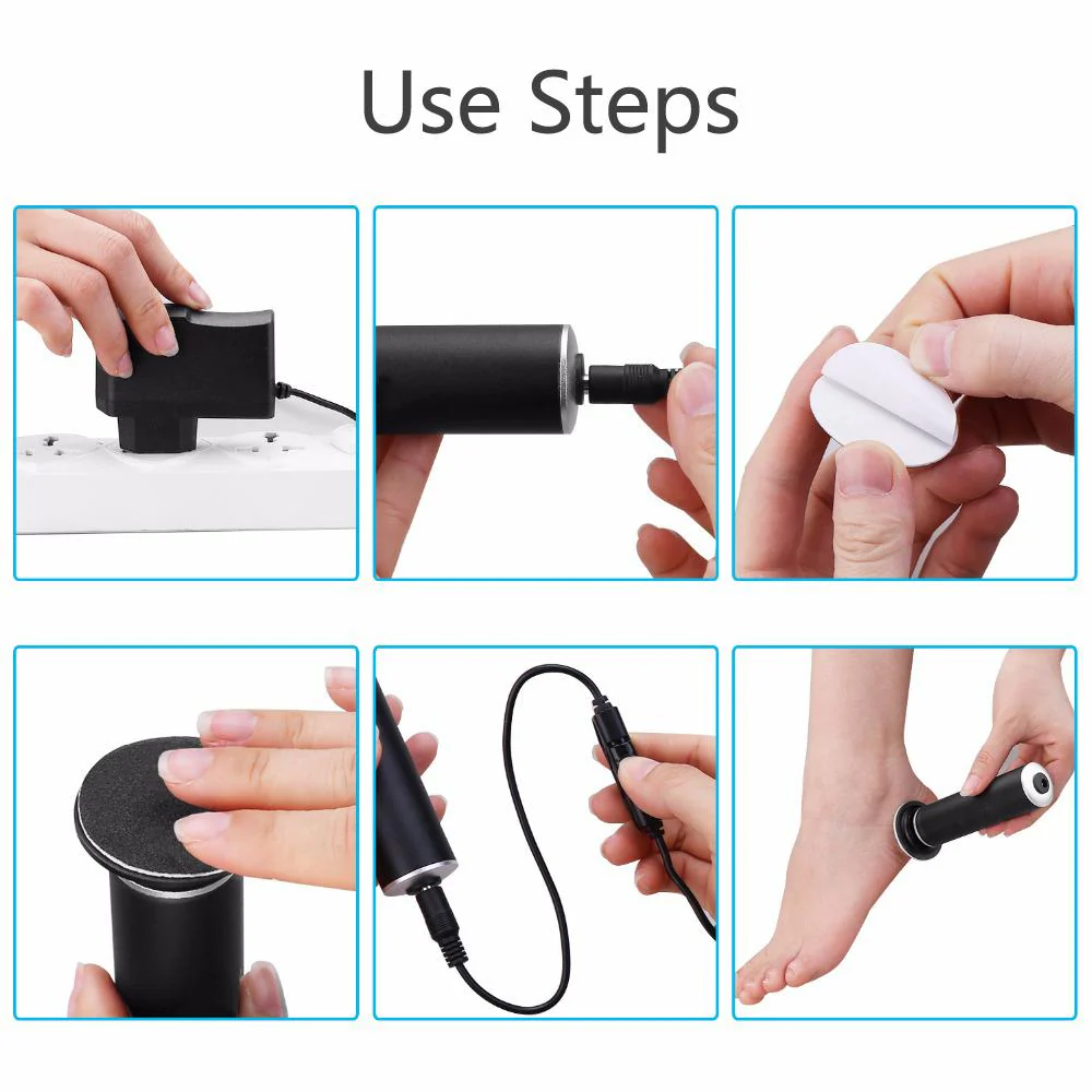 Electric Callus Remover Electronic Foot File Hard Dead skin Polisher Exfoliating Grinding Feet Clean Care Tools Smooth Machine - Image 4