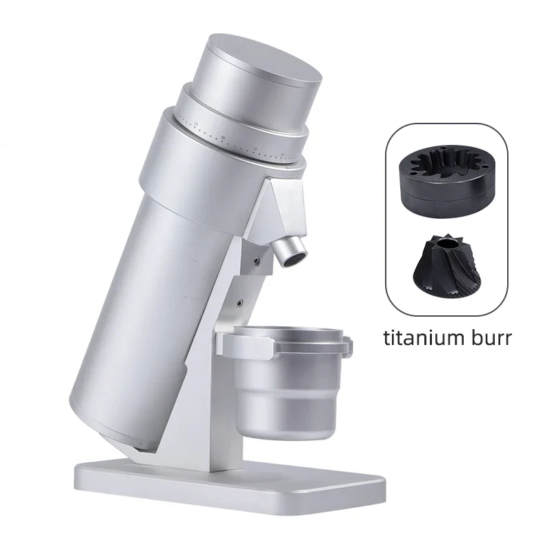 Electric Coffee Grinder 63MM Titanium Burr Stepless Fineness Adjustment Removable Magnetic Suction Port - Image 5