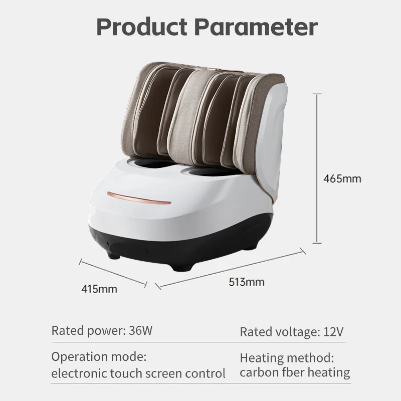 Electric Foot Massager Roller Shiatsu Kneading Leg Calf Massage Air Pressure Full Wrapped Hot Compress Relaxation Gift - Image 7