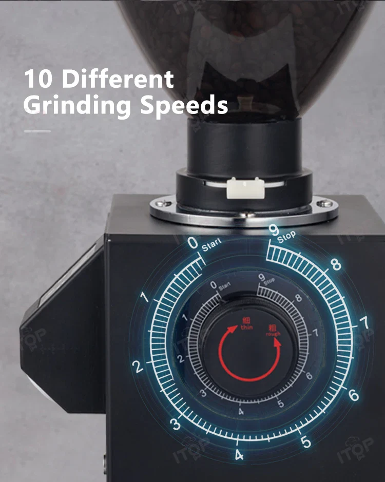 Electric Grinder 64mm Flat Burr Grinder Quantitative Grinding Espresso Grinder Coffee Bean Grinder Miller 220V 110V - Image 6