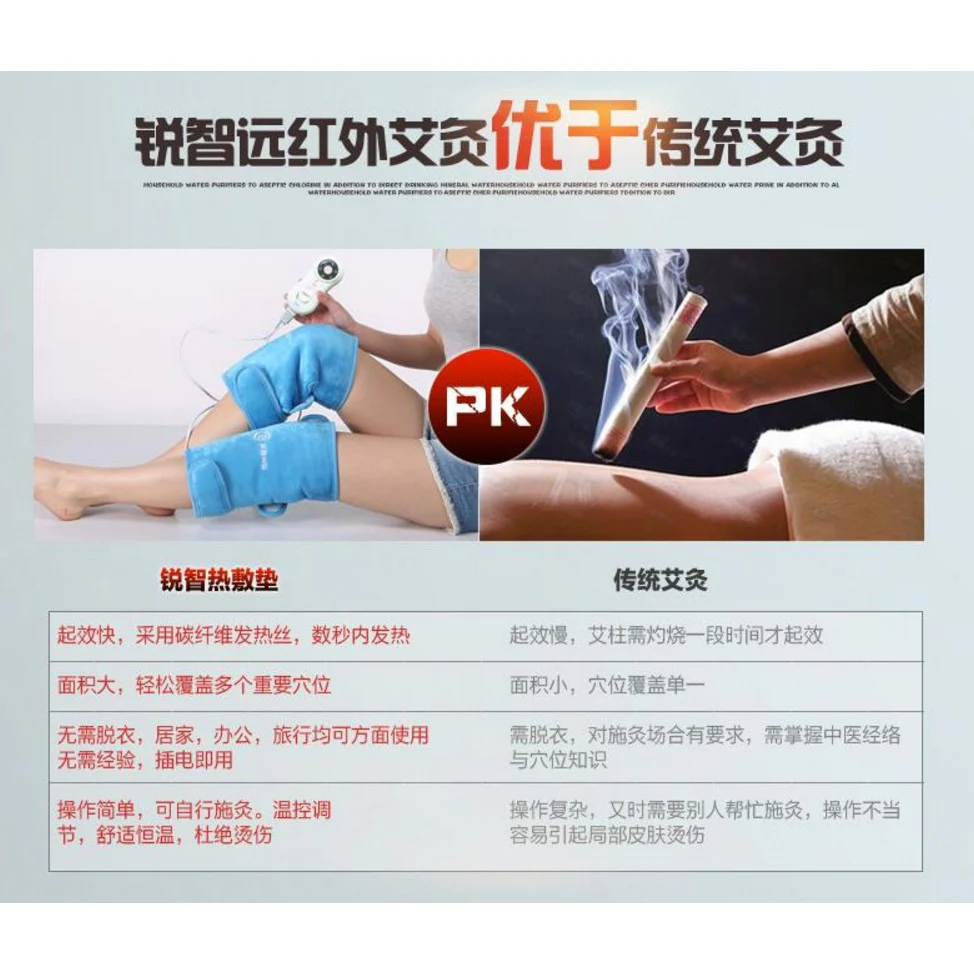 Electric Heating Knee Pads Far Infrared Magnetic Therapy Arthritis Rheumatism - Image 4