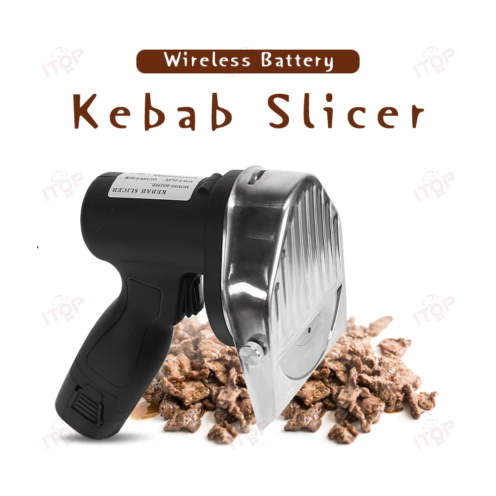 Electric Kebab Slicer Meat Slicer Shawarma Meat Slicer Gyro Meat Cutter Wireless Rechargeable Type Handheld Meat Slicer - Image 2
