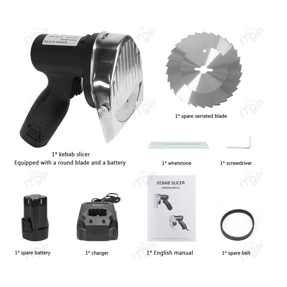 Electric Kebab Slicer Meat Slicer Shawarma Meat Slicer Gyro Meat Cutter Wireless Rechargeable Type Handheld Meat Slicer - Image 3
