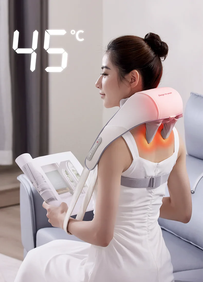Electric Massage Shawl Neck Shoulder Anti-stress Relaxation Clip Cervical Relieve Wireless Neck Massager For Pain Relief Care
