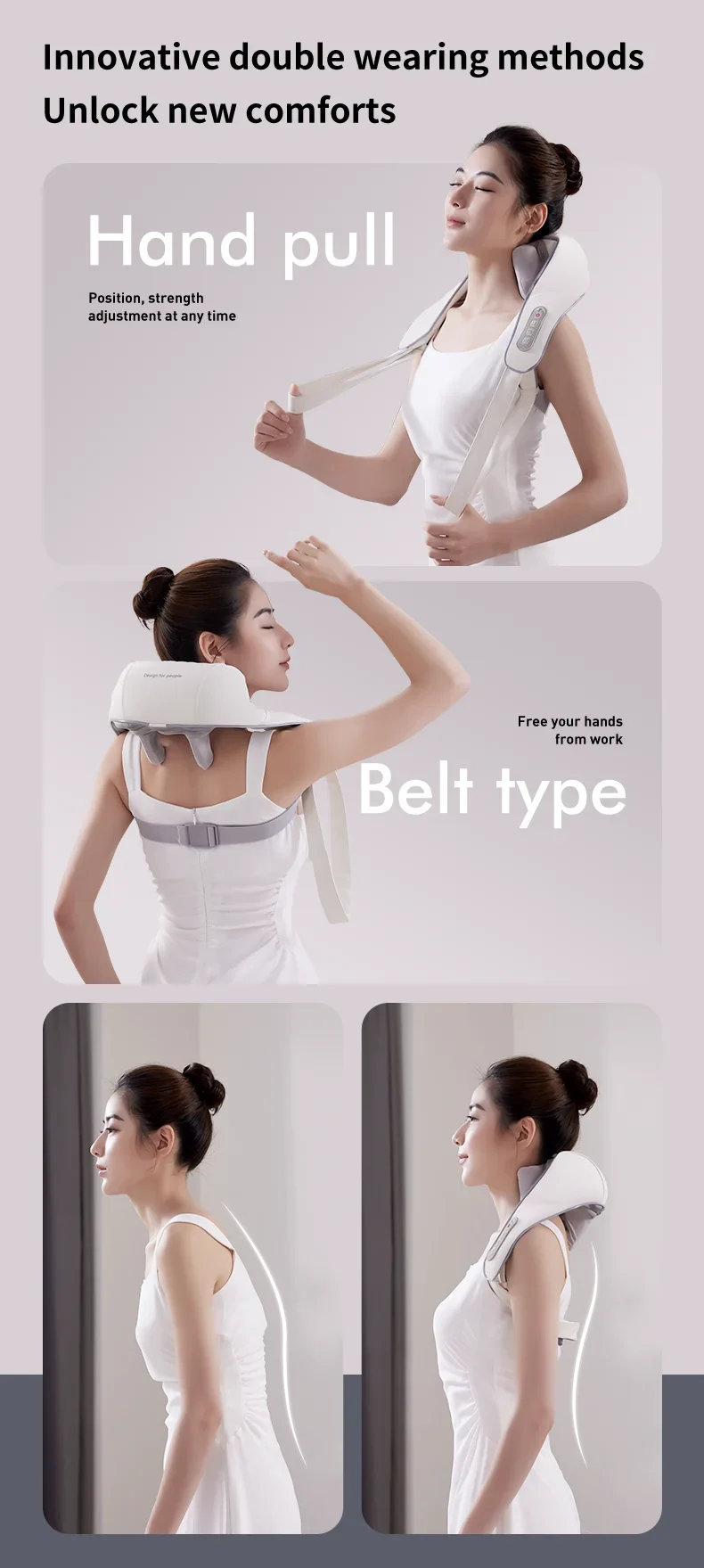 Electric Massage Shawl Neck Shoulder Anti-stress Relaxation Clip Cervical Relieve Wireless Neck Massager For Pain Relief Care - Image 3