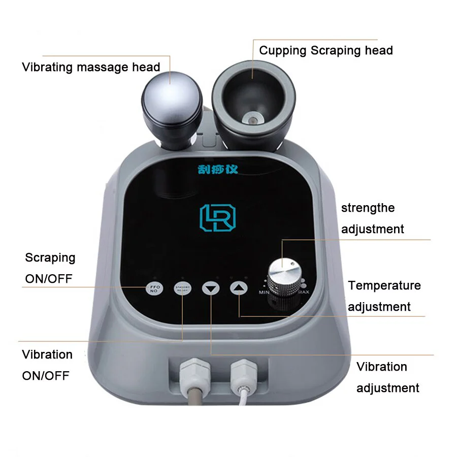 Electric Scraping Gua Sha Ventosas Anti Cellulite Fat Burner Cupping Body Slimming Massager Vibrating Meridian Dredge Guasha - Image 4