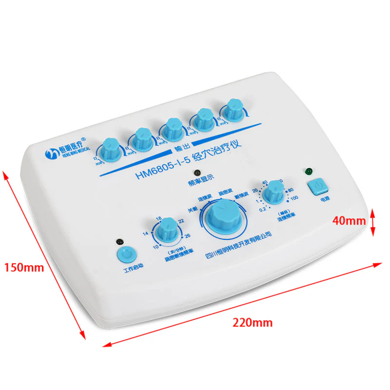 Heng Ming HM6805-I-5 Electric Stimulation Acupuncture Stimulator Therapy Device Electroacupuncture Massager 5 Output - Image 3
